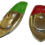 Set Of 2 Fun Steam Powered Tin Toy Boat  Put Putt Candle Powered