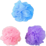 Shower Loofah Bath Sponge - 3 Pack Large Soft Nylon Mesh Puff for Body Wash